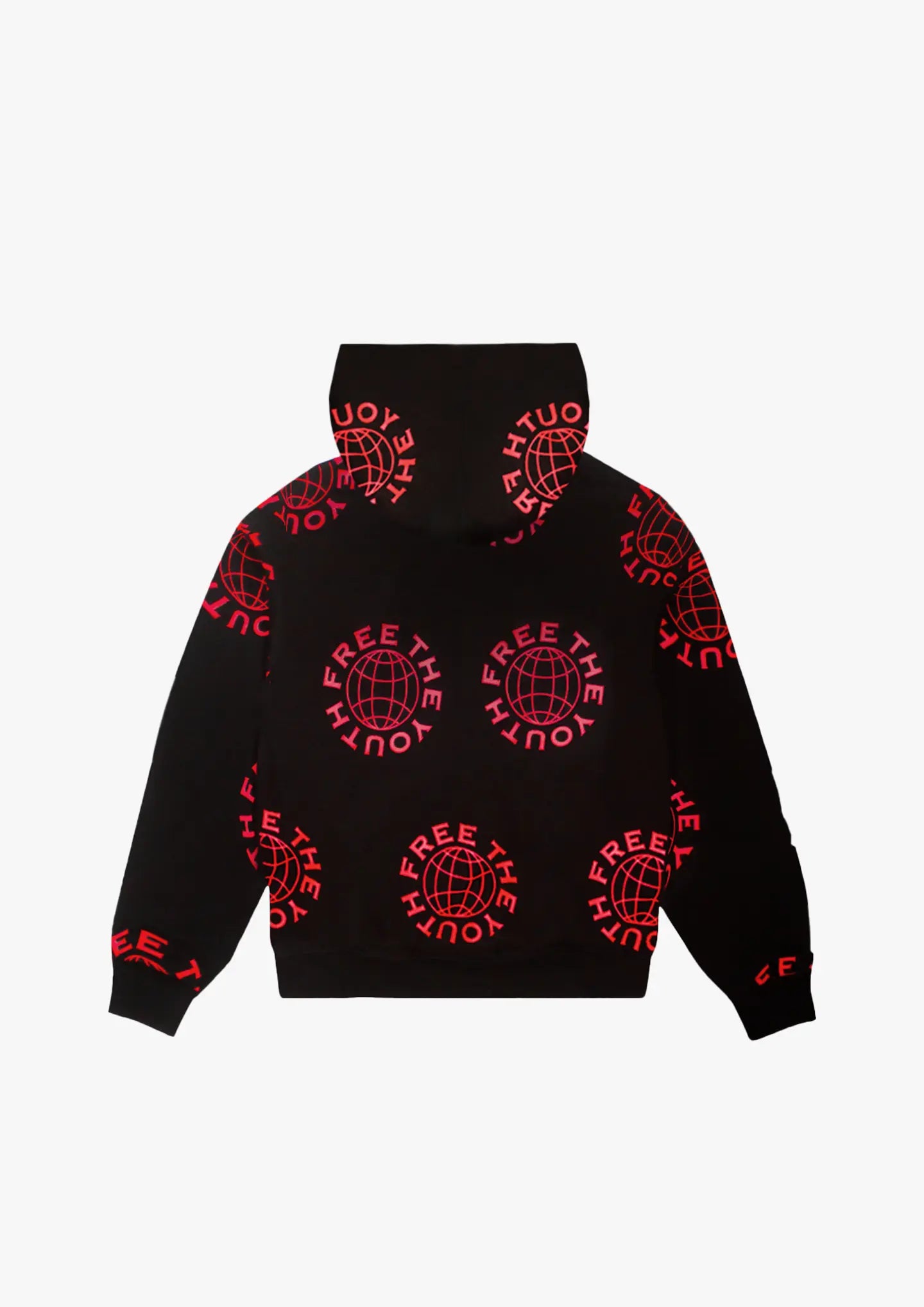 dola - FTY Logo Monogram Zip-up Hoodie Black - dola