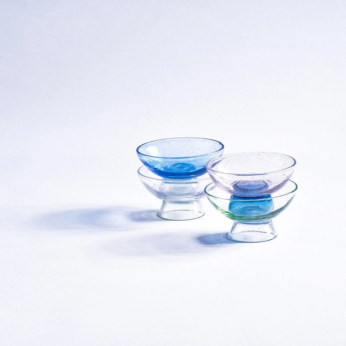 Blown Glass Cups Set Jibel