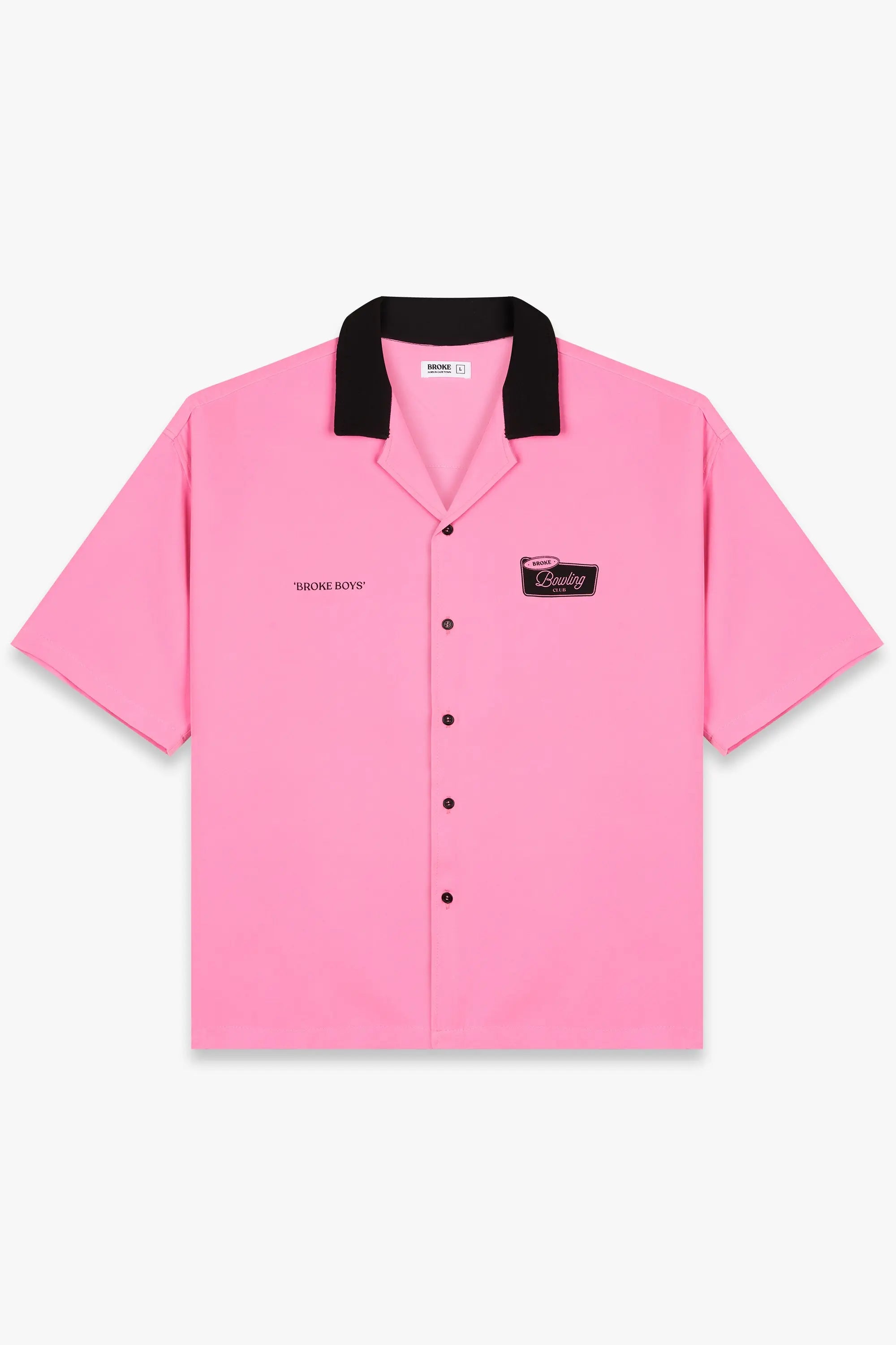dola - Broke Bowling Club Shirt Pink - dola