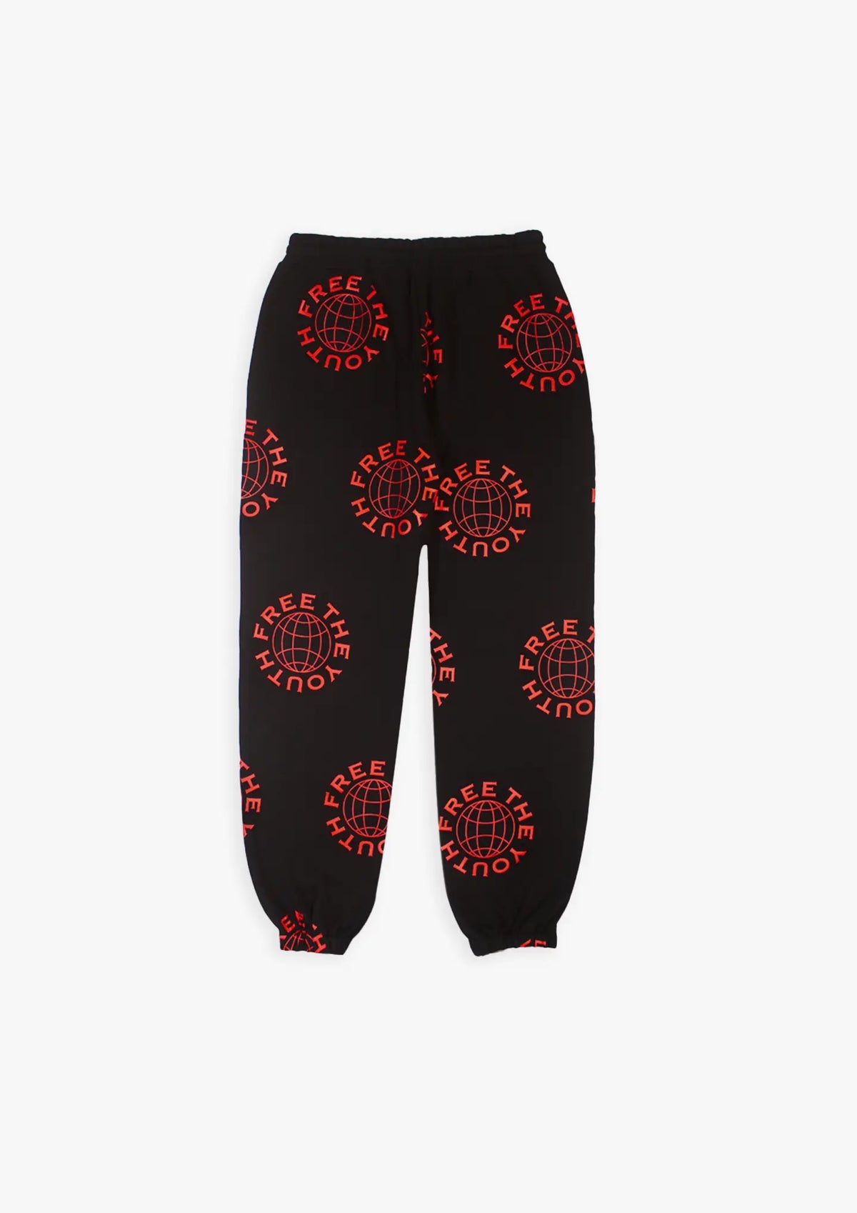 FTY Logo Monogram Print Sweatpants Black Free The Youth