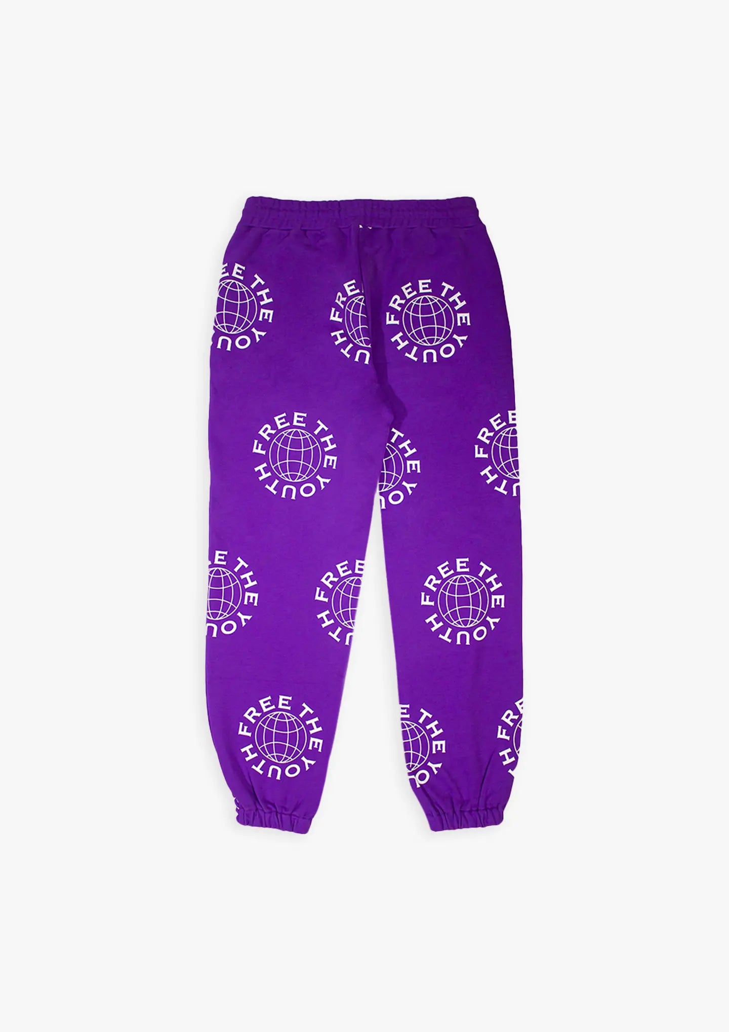 FTY Logo Monogram Print Sweatpants Purple Free The Youth