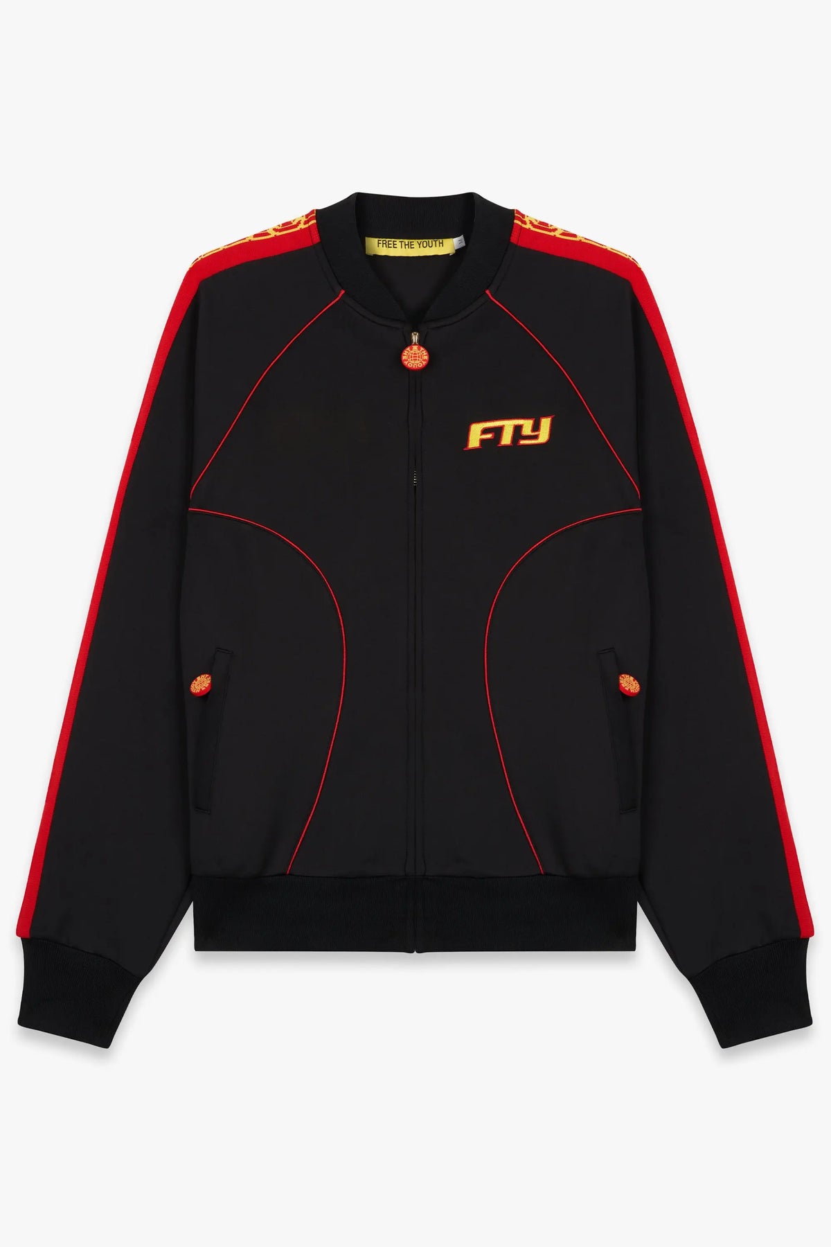 Fty Tear Chain Track Jacket Black Free The Youth