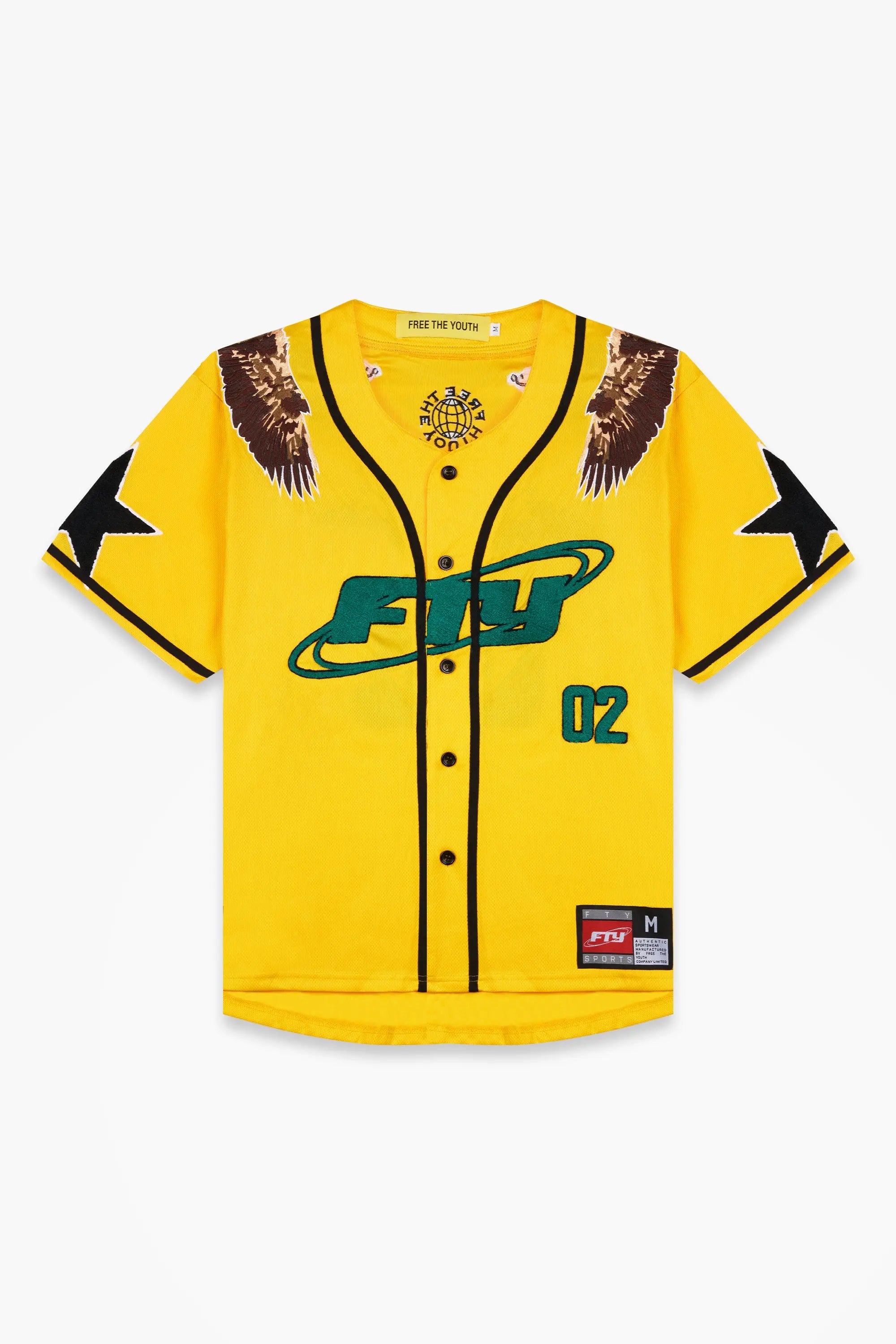 Fty sports baseball Jersey Yellow