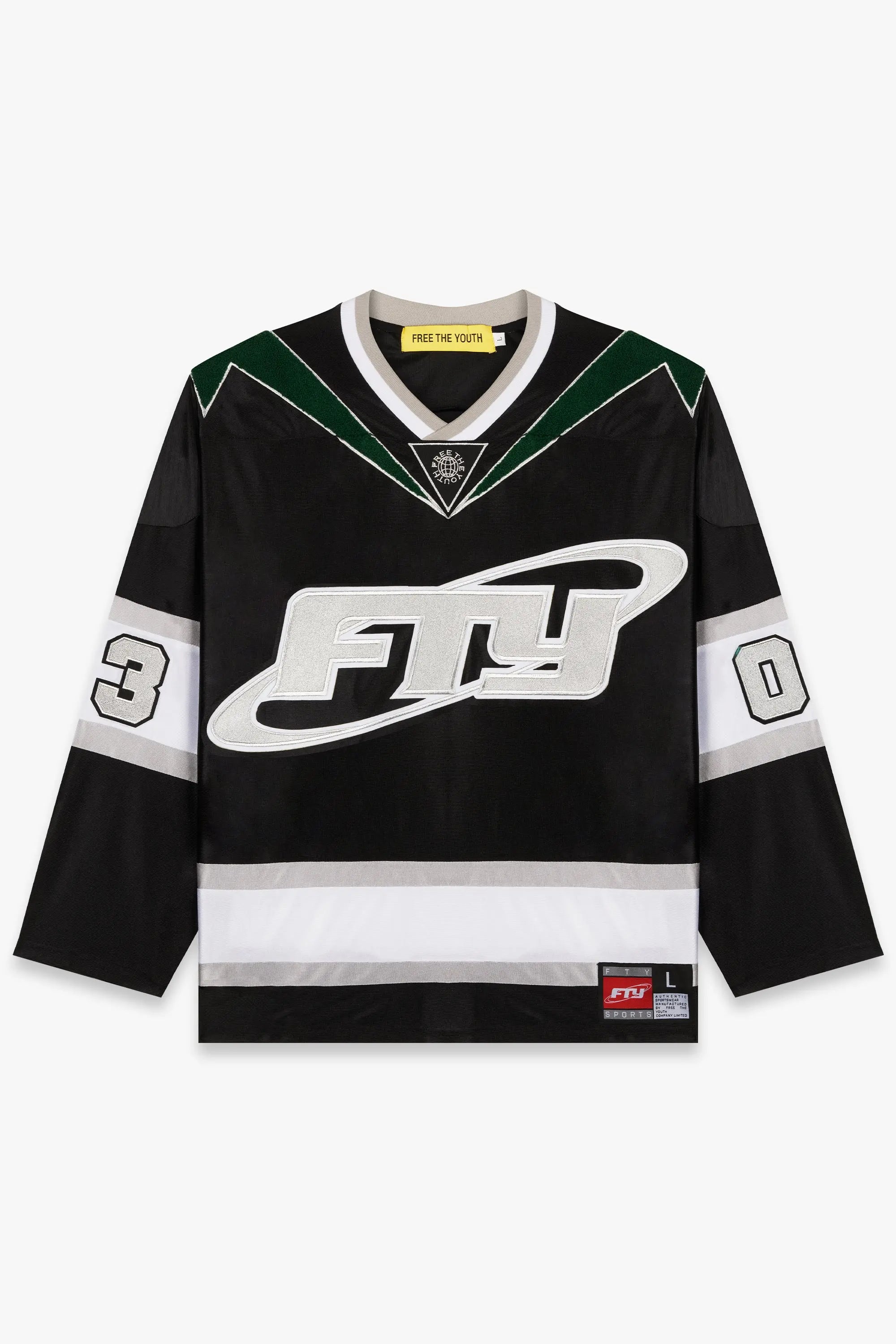 Fty sports hockey jersey Black Free The Youth