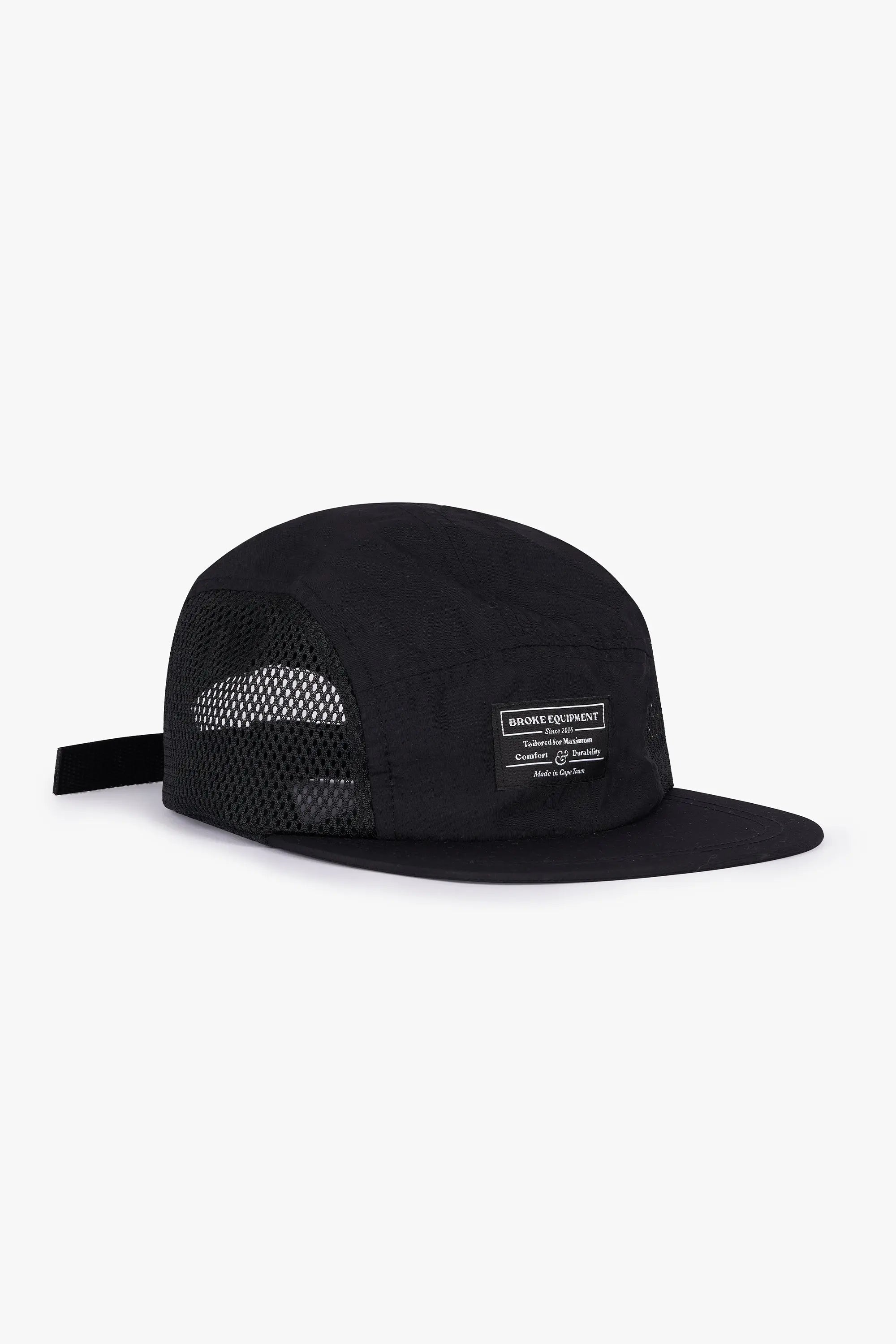 Active 5 Panel Cap Black Broke