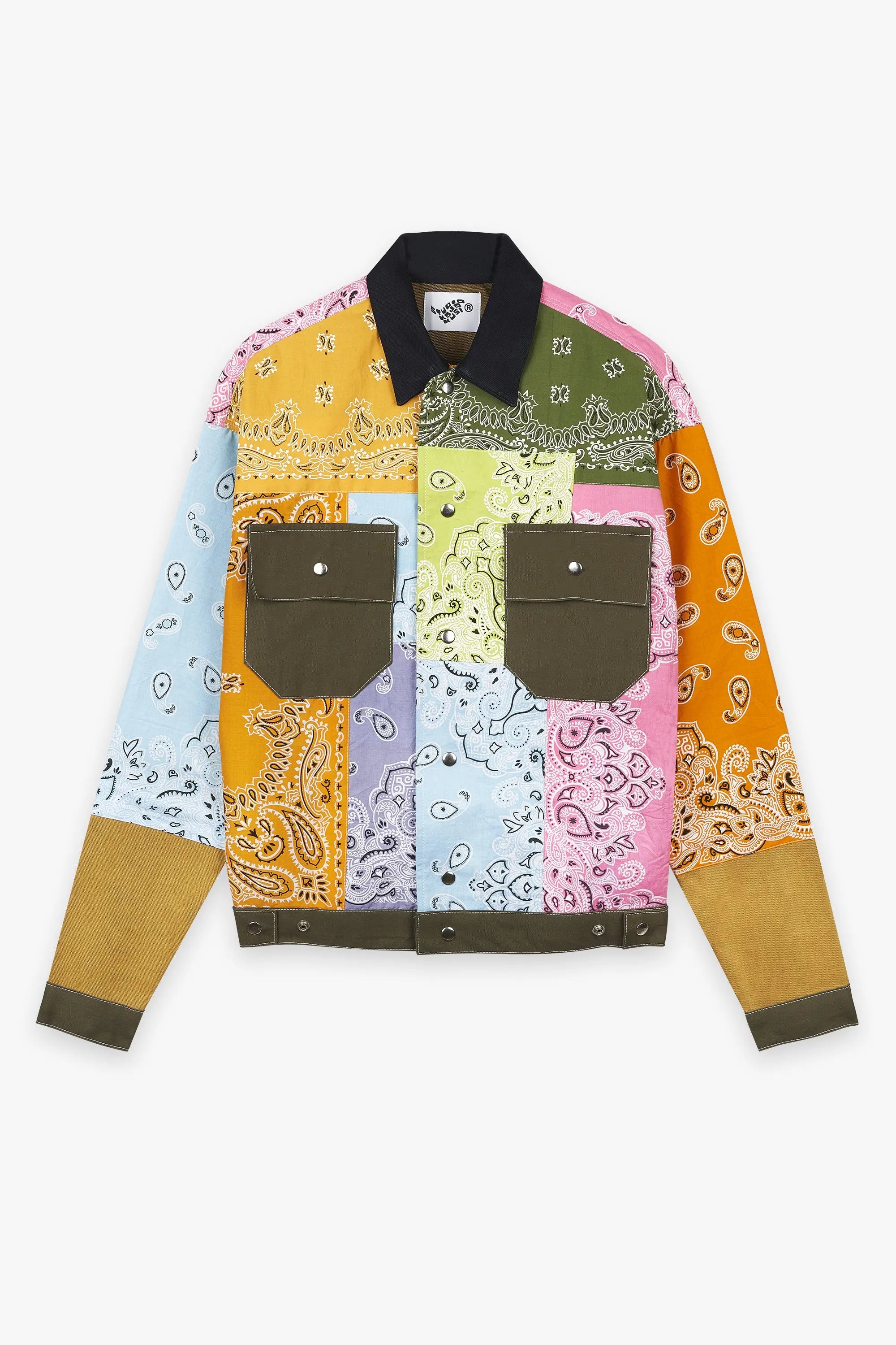 Patchwork Jacket, Funky Festival Mandala Mushroom Patchwork