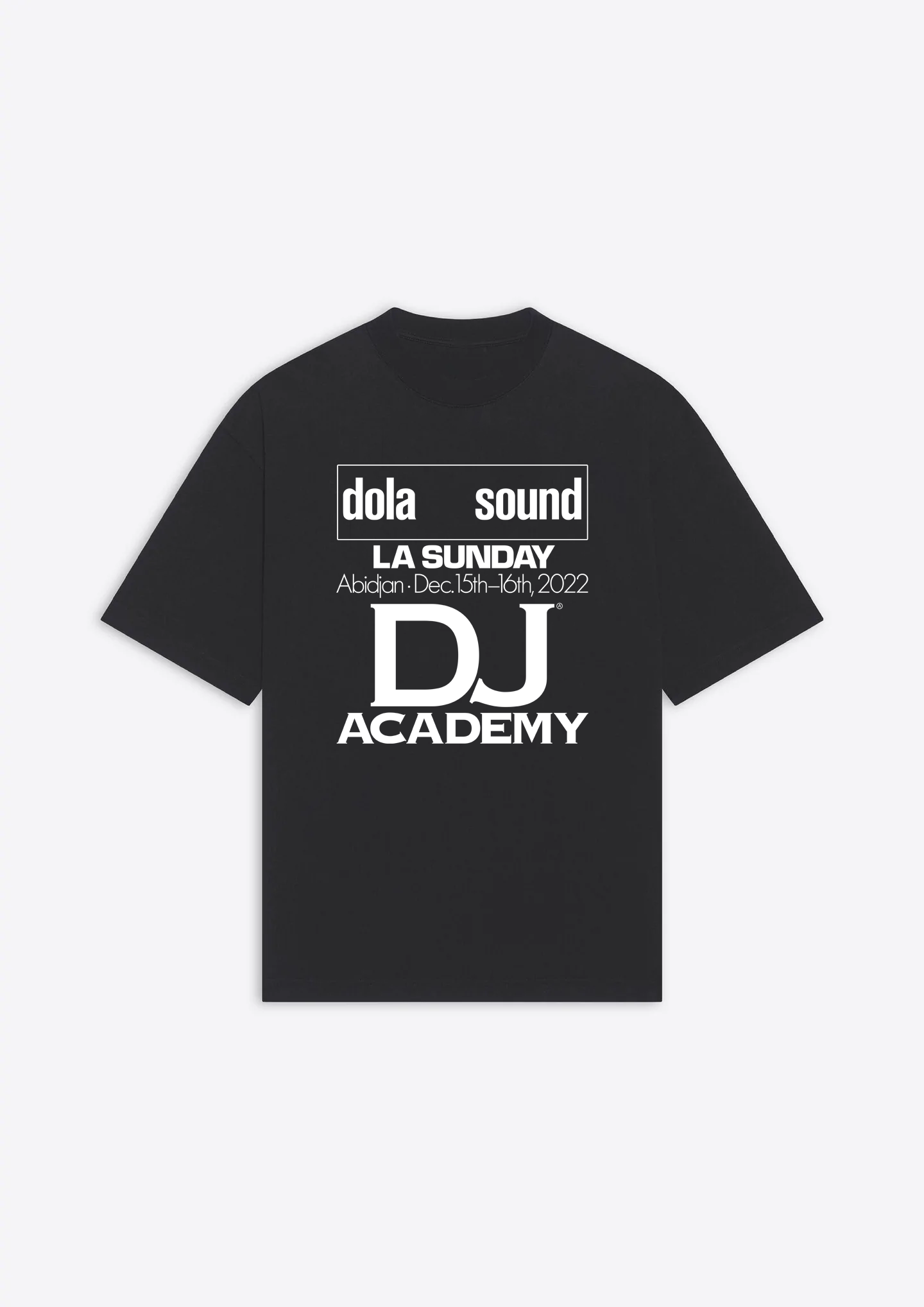 DJ Academy x La Sunday Abidjan Tee Black