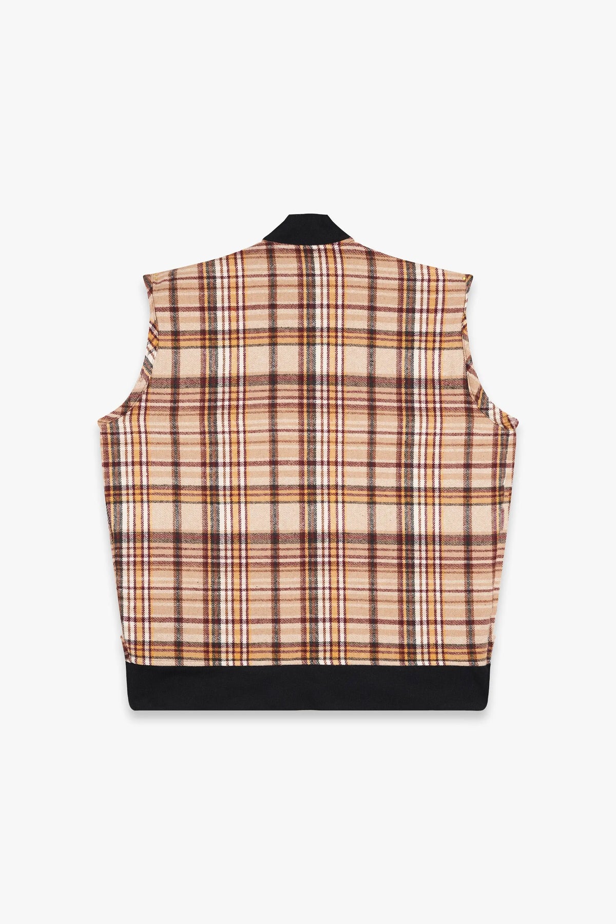 Plaid Utility Vest Broke