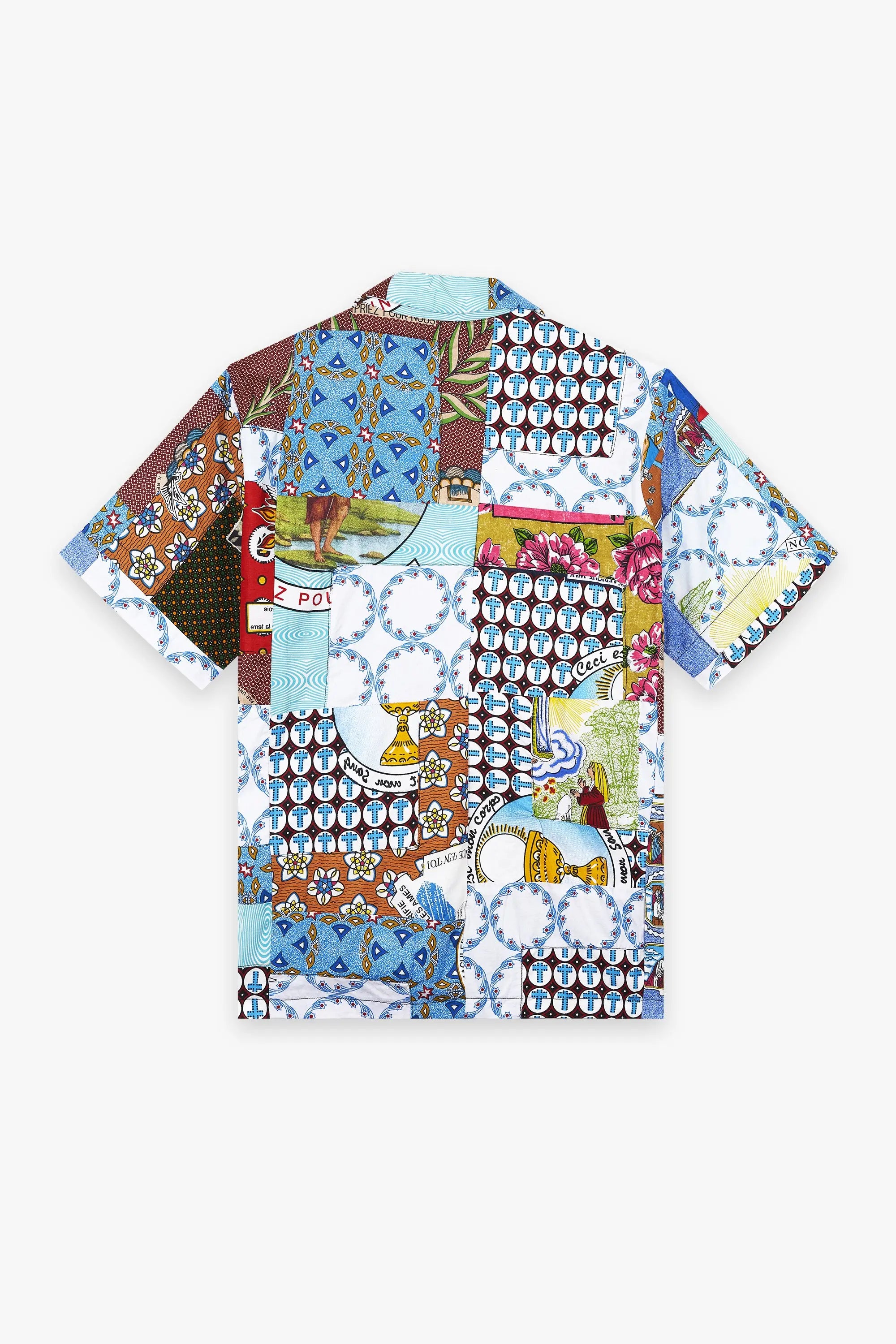 Saint Anthony Patchwork Shortsleeve Shirt Light Waf